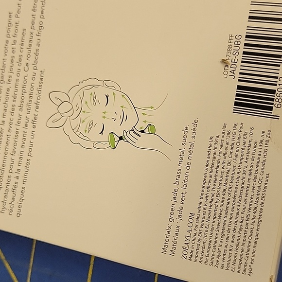 Zoe Ayla JADE ROLLER MASSAGE TOOL NICE GOLD DESIGN NEW - Picture 5 of 7